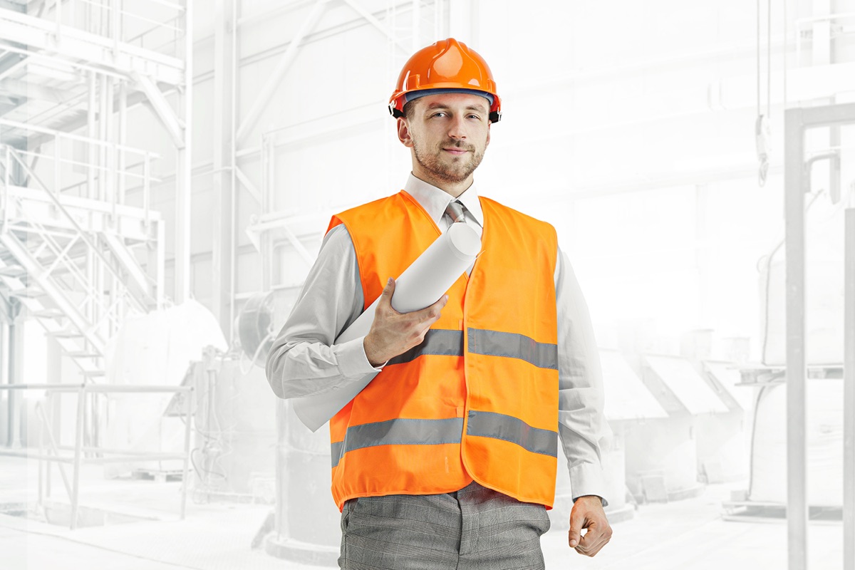 Electrical contractor at work